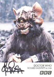 Autógrafo de Doctor Who: Tarjeta fundida estilo retro firmada genuina de Richard Gauntlett - Imagen 1 de 1