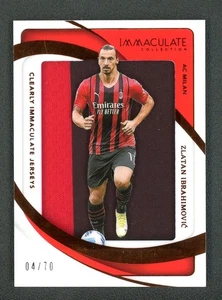 2024-25 Panini Immaculate Soccer Zlatan Ibrahimovic Clearly Immaculate Patch /70 - Picture 1 of 2
