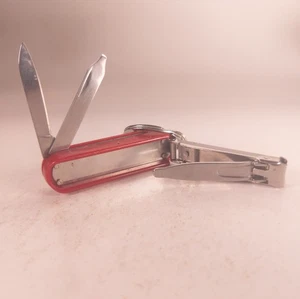 Nail Clipper Pocket Knife Chinese Homage To Victorinox Nail Clip 580 Red - Picture 1 of 5