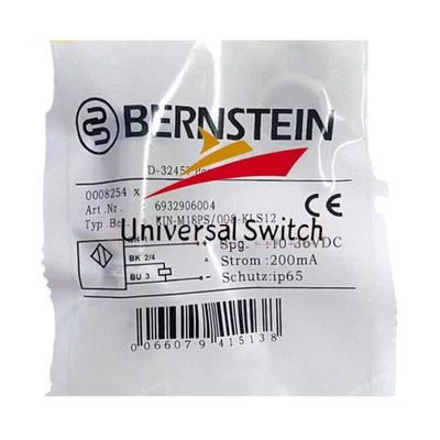 1PC New For BERNSTEIN KIN-M18PS/008-KLS12 Proximity Switch Fast Delivery - Image 1 of 4