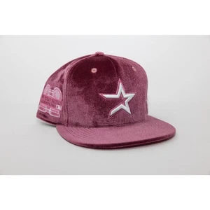 Sombrero ajustado de gamuza "Pink Selena" de los Astros de Houston talla 7 1/8 - Imagen 1 de 4