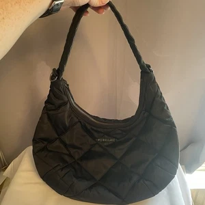 Bolso de Hombro MZ WALLACE Madison Media Luna Acolchado Nylon Bolso Negro Cartera Bolso de Mano - Imagen 1 de 15