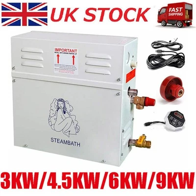 Generatore Vaporiera Spa 220V 3KW 6KW Bagno Sauna Macchina per Doccia in Casa UK - Immagine 1 di 4