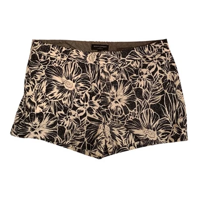 Pantalones Cortos Banana Republic Mujer Corte Hampton Tropical Estampado Floral Blanco Azul Talla 14 Foto 1 de 4