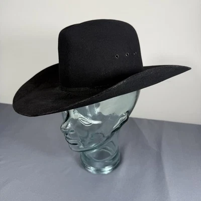 Sombrero Negro Rodeo King 3XXX Mezcla Lana Talla 7 Largo Ovalado Hecho en EE. UU. Foto 1 de 4