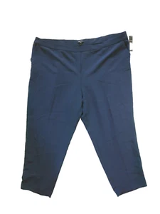 Nic Zoe Blue Ankle Pants Stretchy Pull On Flat Front Plus 24W NWT - Picture 1 of 6