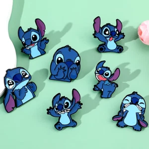 Set of 7 Disney Lilo & Stitch Pin Disney Movie Badge Expression Enamel Gift UK - Picture 1 of 10