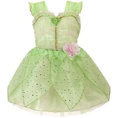 TINKER BELL~CoStUmE~SPARKLE~PeTaL~VESTIDO~2/3+4+5/6~NUEVO CON ETIQUETAS~Disney Store Foto 1 de 4