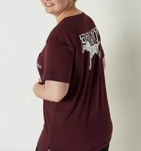 Victoria's Secret PINK Shine Campus Short Sleeve Oversize Tee XS M RRP £36 - Picture 1 of 6