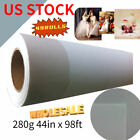 US Stock 44" x 98ft 280gsm Water Resistant Matte Polyester Canvas 2" Core 49roll