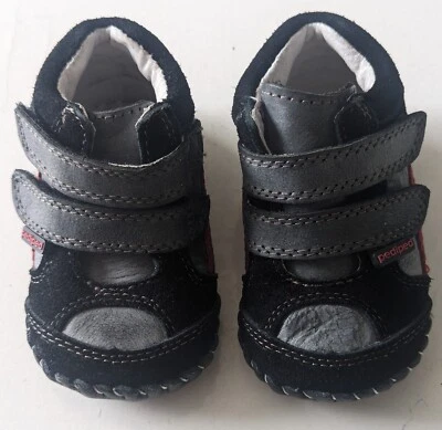 Zapatillas Bebé 6-12 Meses Cuero Artesanal Suave Saludable. Negro. Jamie. 0742 Foto 1 de 4