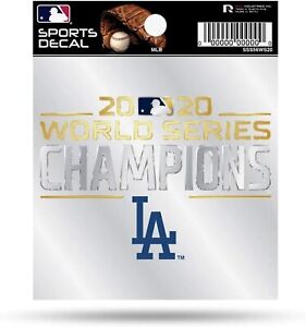 Los Angeles Dodgers 2020 World Champions 4x4 Inch Die Cut Decal Sticker,...