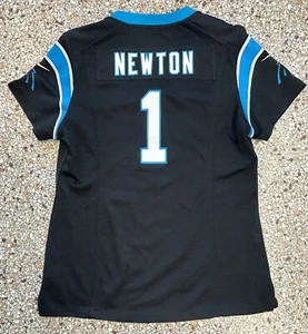 CAROLINA PANTHERS Cam Newton Nike NFL Football Black Jersey Women’s MEDIUM - Picture 1 of 13