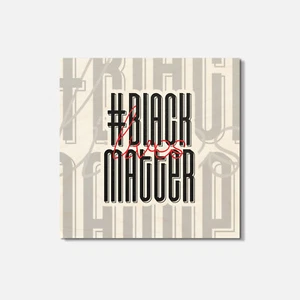 Posavasos cuadrados de madera Black Lives Matter de 4"" X 4"" - Imagen 1 de 3