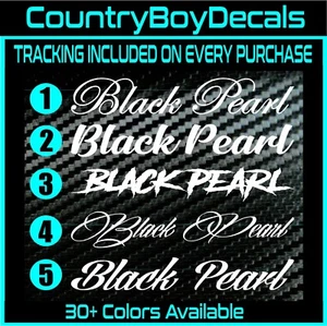 BLACK PEARL Vinyl Decal Sticker Diesel Truck JDM Car Lifted Low Turbo Boost GT - Picture 1 of 3