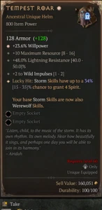 Tempest Roar 1GA Diablo 4 ETERNAL REALM NON STAGIONE SC D4 PS5 XBOX - Foto 1 di 1