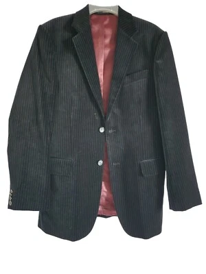 EXPRESS Mens Sz 38R  Black Velvet Velour Blazer - Image 1 of 4