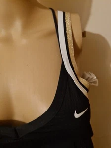 Nike Indy Bra Sports Light Support XS Black White Gold Size 4-6 BNWT Freepost - Picture 1 of 8