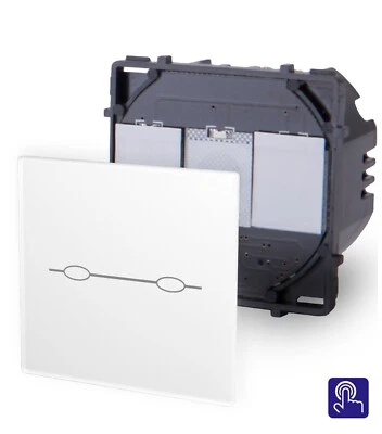 Touch Serientaster 2-fach Taster nur Modul UP Impulsschalter LUXUS-TIME - Bild 1 von 4