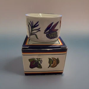 Crabtree & Evelyn Stoneware Jam Pot Preserve Pot With Lid  W/Box -Vintage - Picture 1 of 9