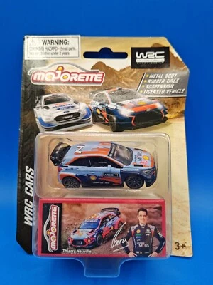 Majorette Hyundai i20 WRC Car Metal Thierry Neuville Blue Shell Limited Edition - Image 1 of 2