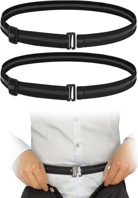 Swirlcolor Hemdhalter Herren, 2 Stück Rutschfeste Verstellbare Hemd Bleiben Gürt