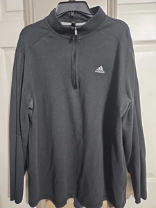 Adidas Herren Pullover Sweater/ 1/4 Zip Schwarz Activewear Langarm/ Big, Tall XLT - Bild 1 von 22