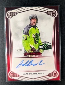 Jake Boudreau 2025 Leaf National Lacrosse League NLL Red AUTO Card #1 /20 - Picture 1 of 2