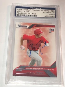 Tarjeta de novato Mike Trout 2009 Tristar #20 Prospects Plus autografiada - PSA/DNA - Imagen 1 de 10