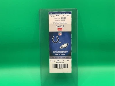 INDIANAPOLIS COLTS TICKET STUB v PHILADELPHIA EAGLES 2009 - SUPER BOWL SEASON - Image 1 of 2