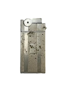 Encendedor ASR Ascot vintage usado sin probar cromo plata tono aluminio Art Deco - Imagen 1 de 13