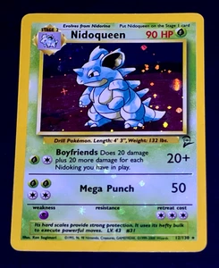 2000 Pokemon NIDOQUEEN Base Set 2 Edition HOLO BLEED Misprint ERROR Card 12/130 - Picture 1 of 6