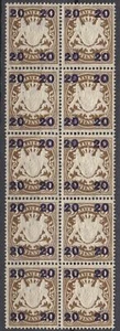 Germany Bayern 1920 ☀ 20 Pfg. on 3 Pfg block ☀ MNH** - Picture 1 of 2