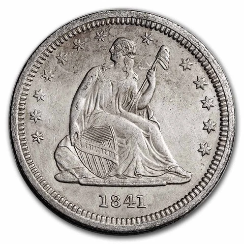 1841-O Liberty Seated Quarter AU - SKU#269309 Cover
