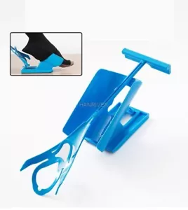 Nuovo Sock Slider Aid Blue Helper Kit Aiuta a Mettere i Calzini Senza Piegare il Corno delle Scarpe - Foto 1 di 10