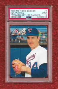 1993 MOTHER'S COOKIES #7 NOLAN RYAN PSA 9 MINT FAREWELL SET HOF RANGERS - Picture 1 of 1