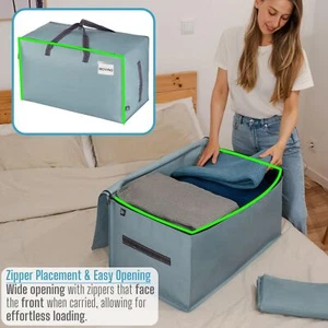 6 Pack Moving Bags And Large Christmas Decoration Storage Bins With Lids. Altern - Picture 1 of 5