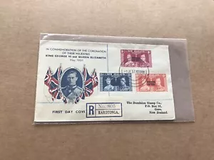 Cook Island /New Zealand 1937 Coronation FDC + Special Coronation Cachet +Neat - Picture 1 of 2