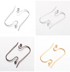 100 PIEZAS Pendientes de latón Ganchos Colgante Pendiente Conector Hallazgos 12x22mm Pin 0.7mm - Imagen 1 de 11