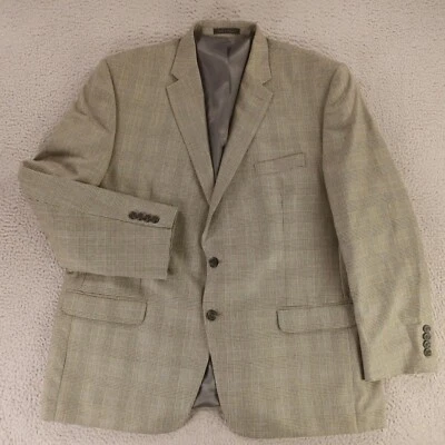 Chaqueta a Cuadros Príncipe de Gales 2XL Gris Glen Cuadros Poliéster Blazer Abrigo Deportivo 50R Foto 1 de 4