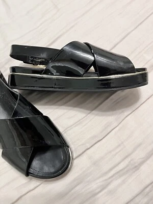 ALDO New Size 6 BlackPatent Leather Sandals - Image 1 of 3