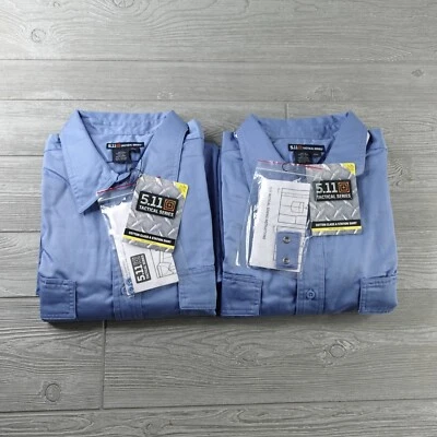 5.11 Tactical Series Cotton Class A Station Shirt Mens 2XL Fire Blue Lot of 2 - Image 1 of 4
