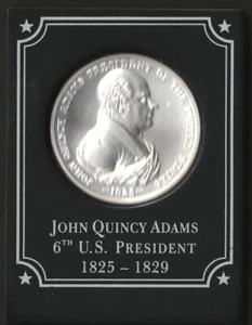 US MINT JOHN QUINCY ADAMS 1 OZ. PRESIDENTIAL SILVER MEDAL --- XGXF - Picture 1 of 1