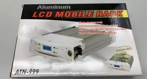 ATN-999-W (White) LCD Display IDE ATA133 Aluminum Mobile Rack - Picture 1 of 4