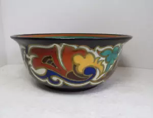Gouda Pottery Holland Large Round Bowl 9 1/4 Inches Diameter - Picture 1 of 7