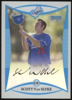 2008 Bowman Chrome Prospects Refractor /599 Scott Van Slyke #BCP58 - Image 1 of 2