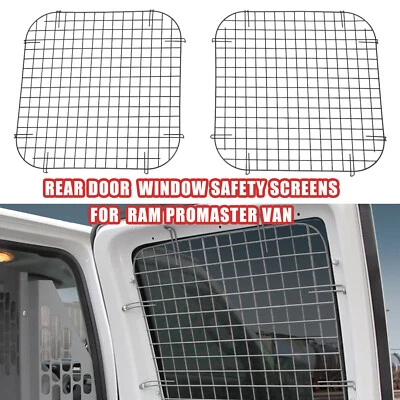 Van Window Safety Screens set for Ram Promaster Rear Door 2PCS carbon steel  - Image 1 of 4