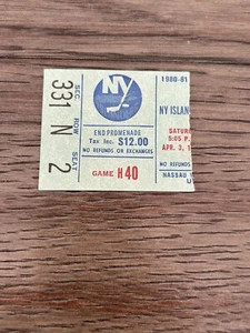 4/2/1982 BOSSY NHL RECORD 147 PTS/TROTTIER 50th GOAL 1stX Ticket STUB ISLANDERS - Picture 1 of 2