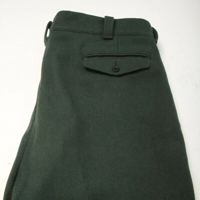 Vintage Woolrich Pants Men 38 Actual 42x25 Green Wool Suspender Buttons Made USA - Image 1 of 4