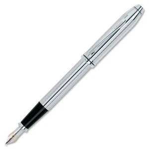 Pluma estilográfica mediana grabada platino Cross Townsend - Imagen 1 de 4